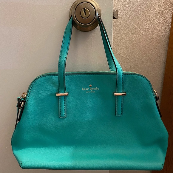 cute womens teal kate spade purse does NOT come with crossbody strap - Picture 1 of 2